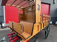 Prachtig gerestaureerde antieke houten boerenkar - afbeelding 3 van  7