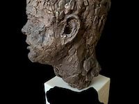 Prachtige bronzen kop john fitzgerald kennedy (jfk) - afbeelding 3 van  4