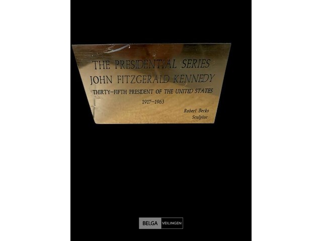 Prachtige bronzen kop john fitzgerald kennedy (jfk) - afbeelding 4 van  4