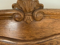 Prachtige driedelige antieke eikenhouten vitrinekast - afbeelding 5 van  5