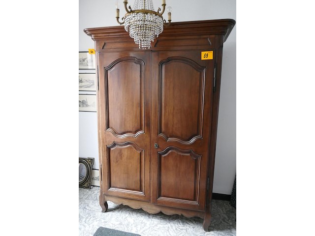 Prachtige oude eiken kledingkast in lodewijk xv stijl ( 1940 ) - afbeelding 1 van  6