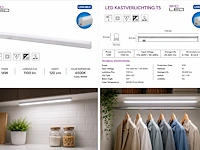 Praktische led onderbouwlamp – 14w – 6400k koud wit – ip20 – sigma-14 (10 stuks) - afbeelding 2 van  5