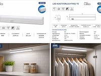 Praktische led onderbouwlamp – 4w – 6400k koud wit – ip20 – sigma-4 (10 stuks) - afbeelding 3 van  5