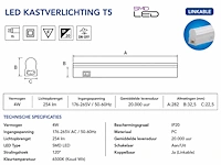 Praktische led onderbouwlamp – 4w – 6400k koud wit – ip20 – sigma-4 (10 stuks) - afbeelding 5 van  5