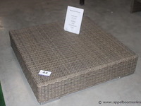 Pravia poef 112x112cm - poot alu - wicker old grey - afbeelding 1 van  1