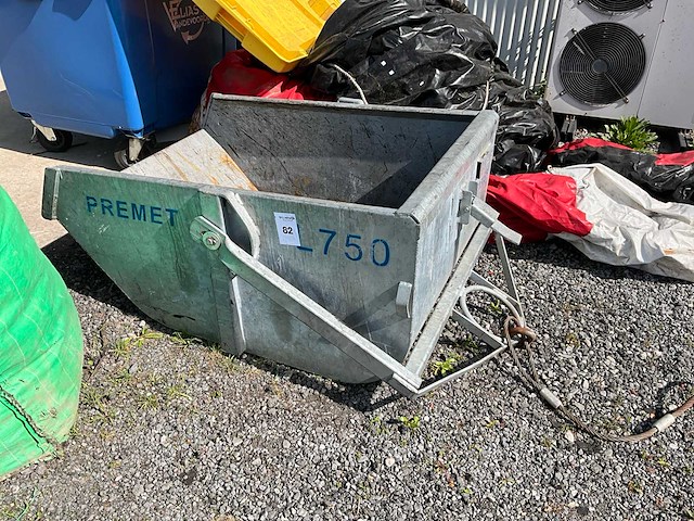 Premet l750 afvalcontainer voor hijskraan - afbeelding 1 van  2
