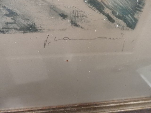 Prent brugge 65/85 gesigneerd - afbeelding 2 van  3