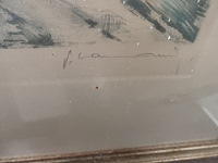 Prent brugge 65/85 gesigneerd - afbeelding 2 van  3