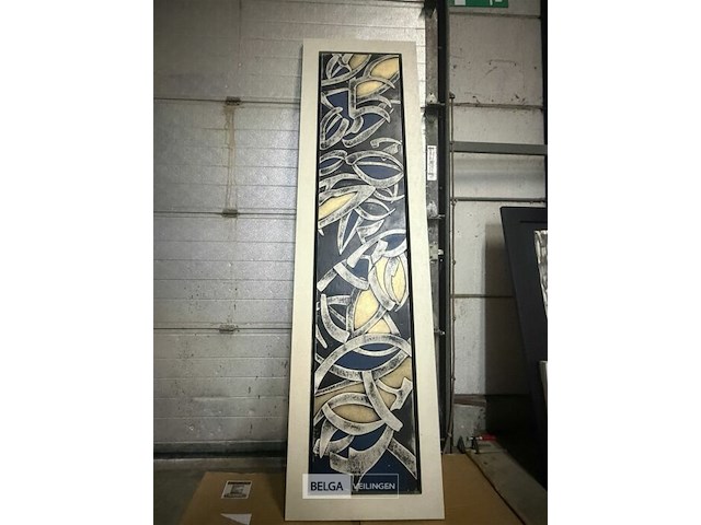 Prentkunst blauw-beige - afbeelding 1 van  1