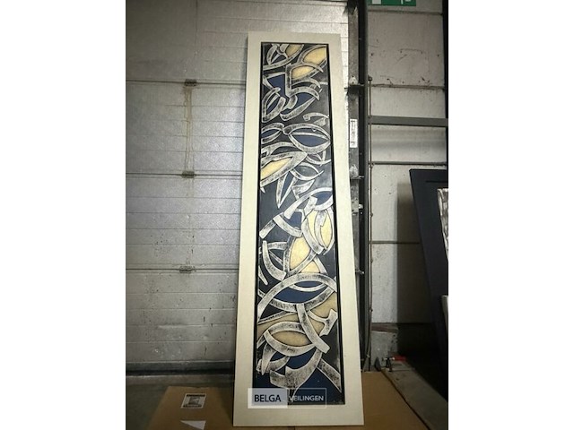 Prentkunst blauw-beige - afbeelding 1 van  1