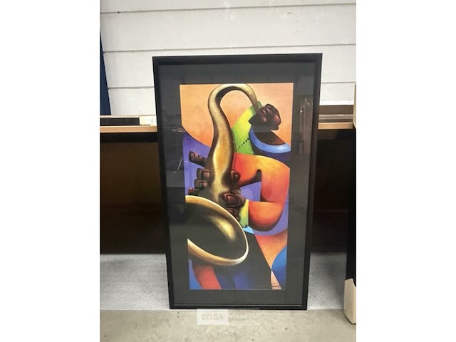 Prentkunst mo' sax - afbeelding 1 van  2