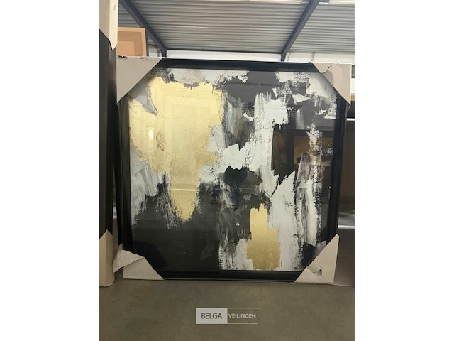 Prentkunst neutral gold collage - afbeelding 1 van  2