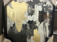 Prentkunst neutral gold collage - afbeelding 1 van  2