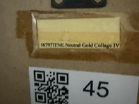 Prentkunst neutral gold collage - afbeelding 2 van  2