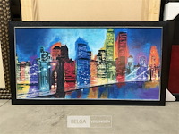 Prentkunst nyc at night - afbeelding 1 van  2