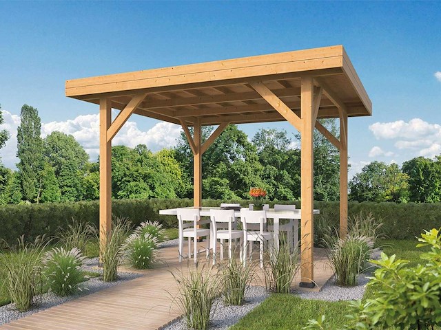 Prieel kreta douglas 365x365x250cm (nieuw) - afbeelding 1 van  1