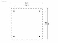 Prieel kreta douglas 365x365x250cm tuindeco - afbeelding 2 van  6