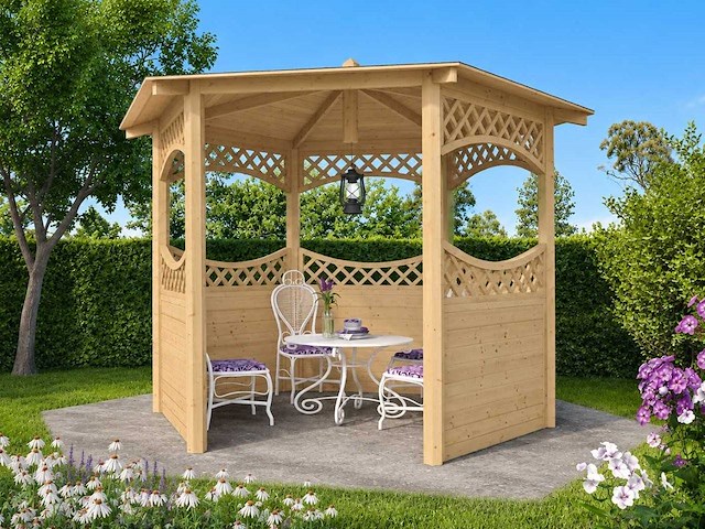Prieel middel geïmpregneerd 290x234x270cm nieuw - afbeelding 1 van  1