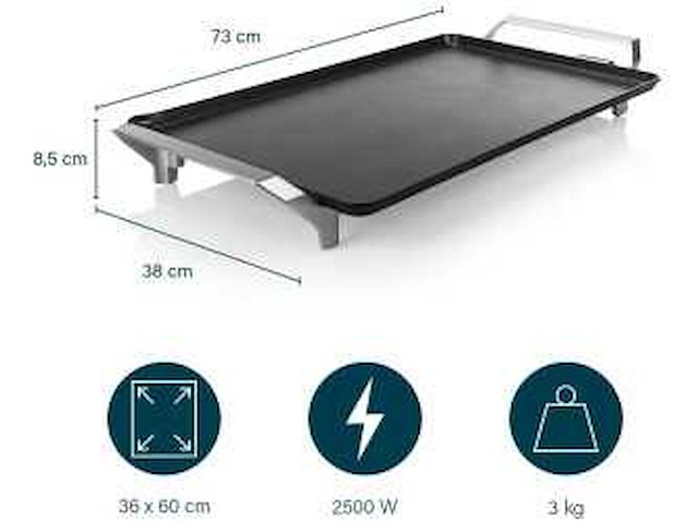 Princess 103120 plancha - premium xxl chef table (x2) - afbeelding 7 van  8