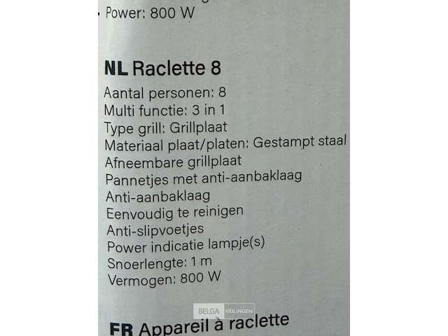 Princess gourmette raclette 8p - afbeelding 3 van  3