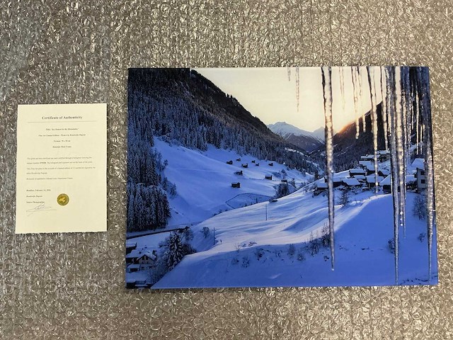 Print “ice sunset in the mountains” - afbeelding 1 van  3