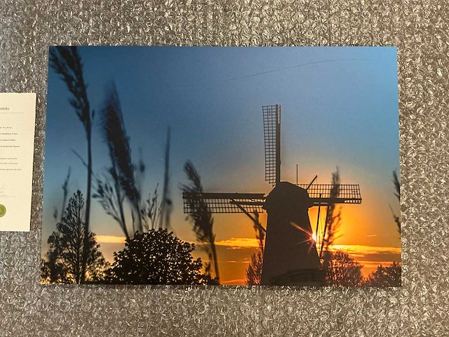 Print “windmill at sunset” - afbeelding 2 van  3