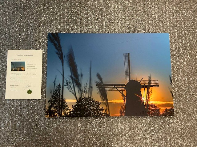 Print “windmill at sunset” - afbeelding 1 van  3