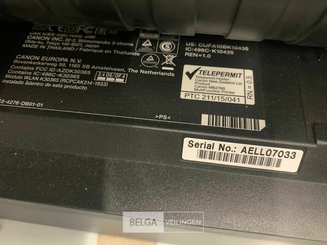Printer canon aello 7033 telepermit - afbeelding 3 van  3