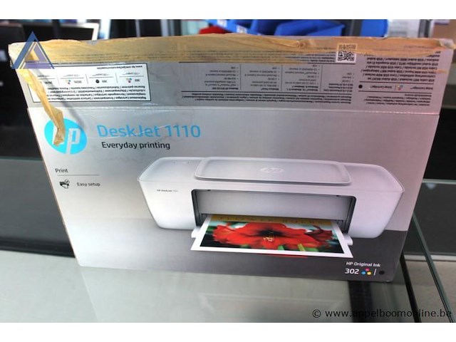 Printer, hp, deskjet 1110, met kabels, werking niet gekend - afbeelding 3 van  3