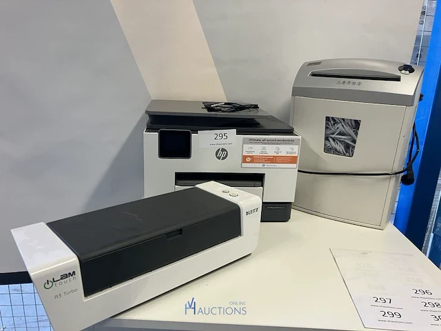 Printer hp met papierversnipperaar intimus en laminator - afbeelding 1 van  6