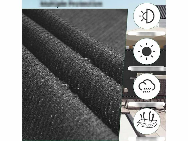 Privacy schaduwnet voor hek 1 x 15 m, 280 g/m², hdpe - afbeelding 3 van  3