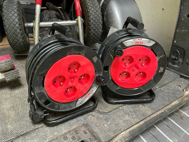 Pro-max kabelhaspel 12m (2x) - afbeelding 1 van  4