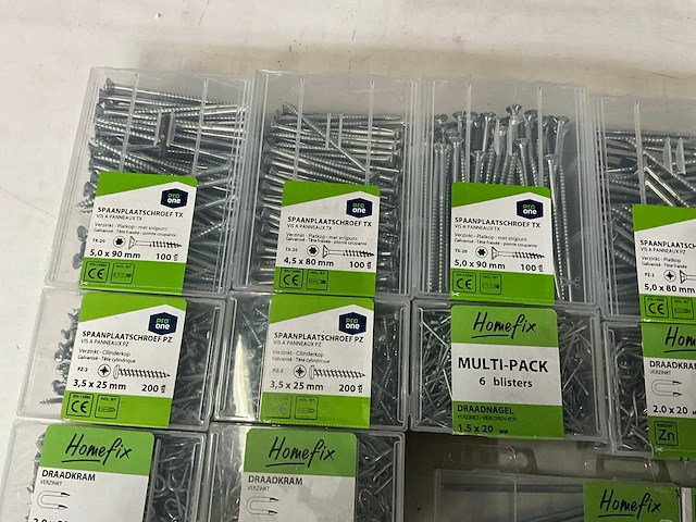 Pro one & homefix mix kavel diverse bevestigingsmaterialen (31x) - afbeelding 3 van  10