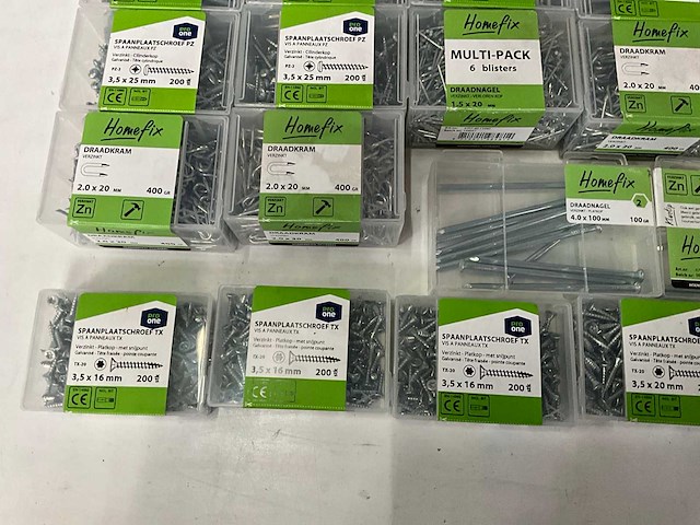 Pro one & homefix mix kavel diverse bevestigingsmaterialen (31x) - afbeelding 4 van  10