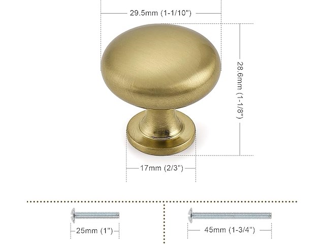 Probrico 30 stuks solide kast deur knop - afbeelding 3 van  4