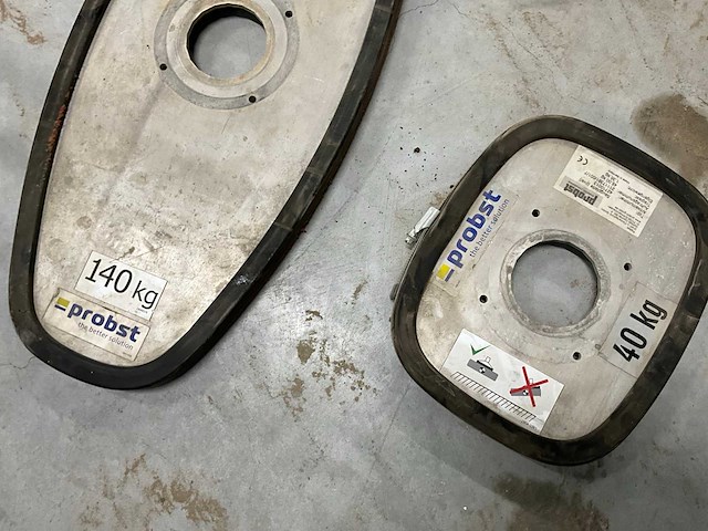 Probst zuigplaat (2x) - 140 en 40 kg - afbeelding 2 van  4