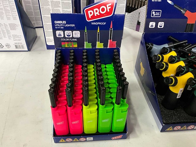 Prof diverse aanstekers in display (287x) - afbeelding 6 van  7