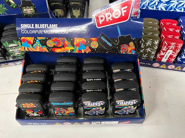 Prof mix kavel diverse aanstekers in display - afbeelding 2 van  5