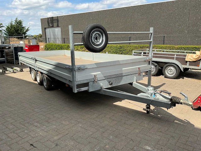 Professionele 3-assige plateauwagen – 540 x 213 cm – 5.400 kg ascapaciteit – ongebruikt - afbeelding 9 van  13