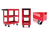 Professionele 3-schappen trolley met wielen kraft&dele - afbeelding 3 van  3