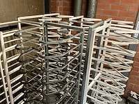 Professionele bakkerij rekwagens / platenwagens op wielen (8x) - afbeelding 2 van  4