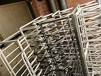 Professionele bakkerij rekwagens / platenwagens op wielen (8x) - afbeelding 3 van  4