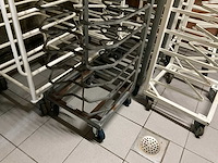 Professionele bakkerij rekwagens / platenwagens op wielen (8x) - afbeelding 4 van  4