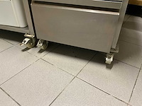 Professionele bakkerij werktafel - rvs + massief houden blad - afbeelding 6 van  12