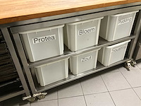 Professionele bakkerij werktafel - rvs + massief houden blad - afbeelding 7 van  12