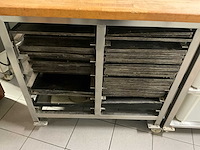 Professionele bakkerij werktafel - rvs + massief houden blad - afbeelding 9 van  12