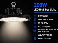Professionele dimbare led highbay ufo pro – 200w – web-200 (10 stuks) - afbeelding 2 van  5