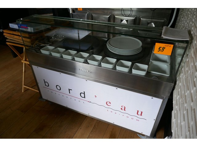 Professionele dubbel crepe serveerstation casselin - afbeelding 2 van  6