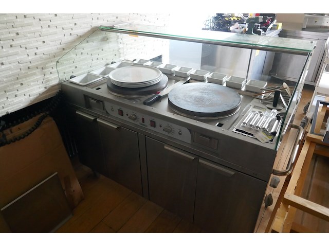 Professionele dubbel crepe serveerstation casselin - afbeelding 3 van  6
