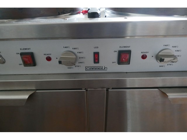 Professionele dubbel crepe serveerstation casselin - afbeelding 4 van  6